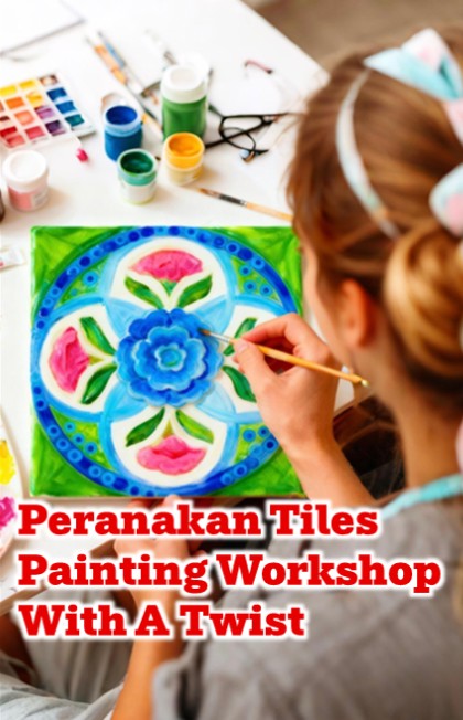Peranakan Tiles Relief Painting Workshop with a Clay & Puffy Paint Twist